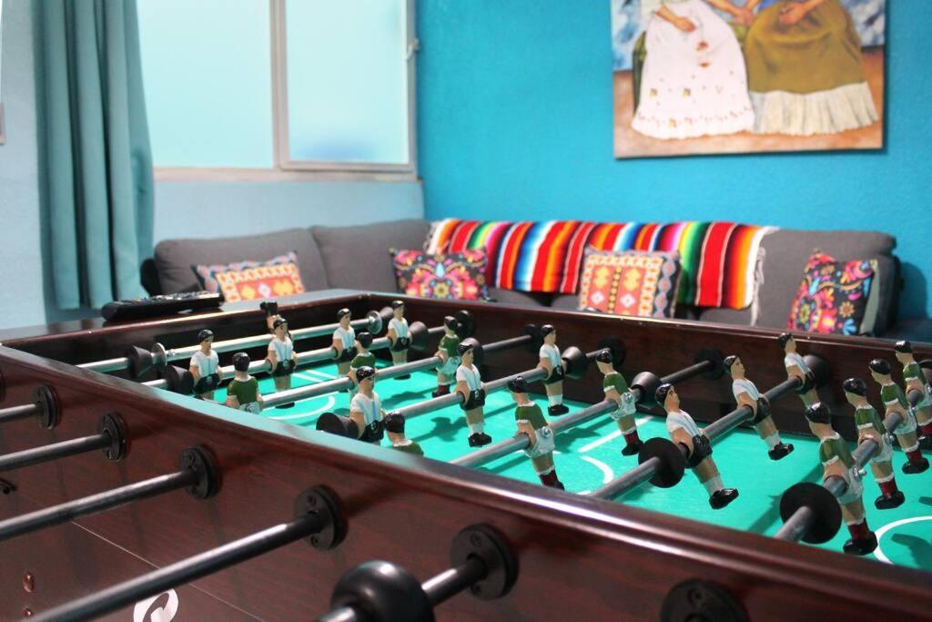 Texcoco de Mora Colorida Casa Azul En Texcoco Centro Wifi Cocinaヴィラ エクステリア 写真