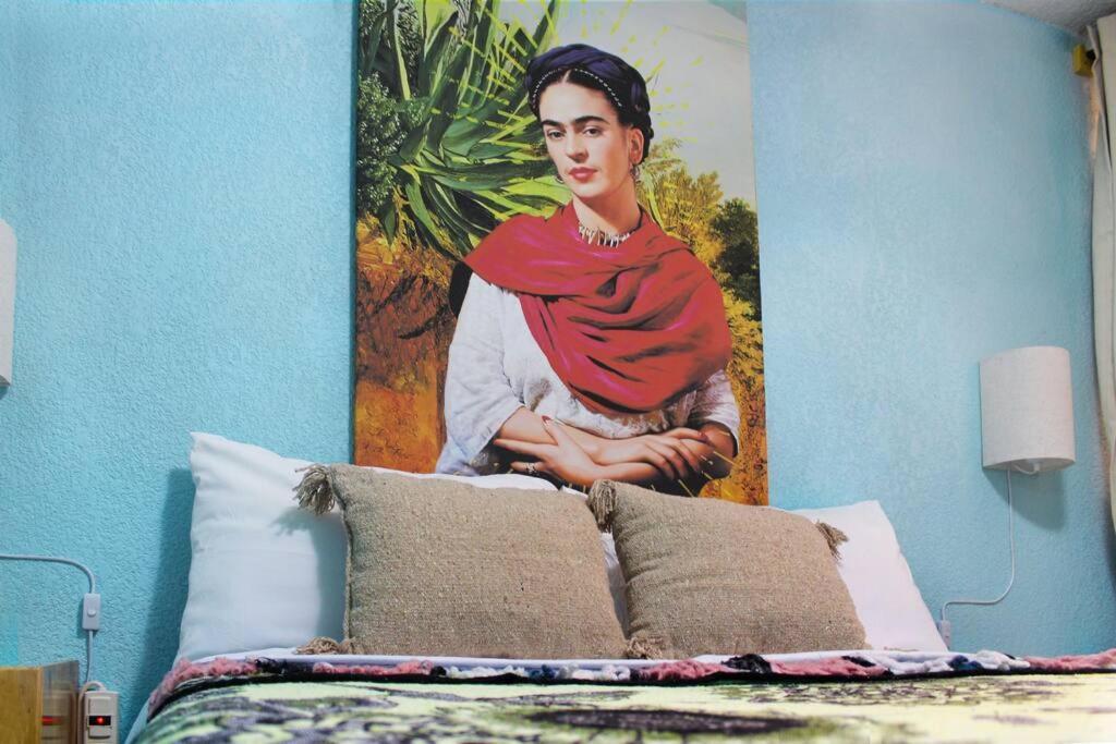 Texcoco de Mora Colorida Casa Azul En Texcoco Centro Wifi Cocinaヴィラ エクステリア 写真